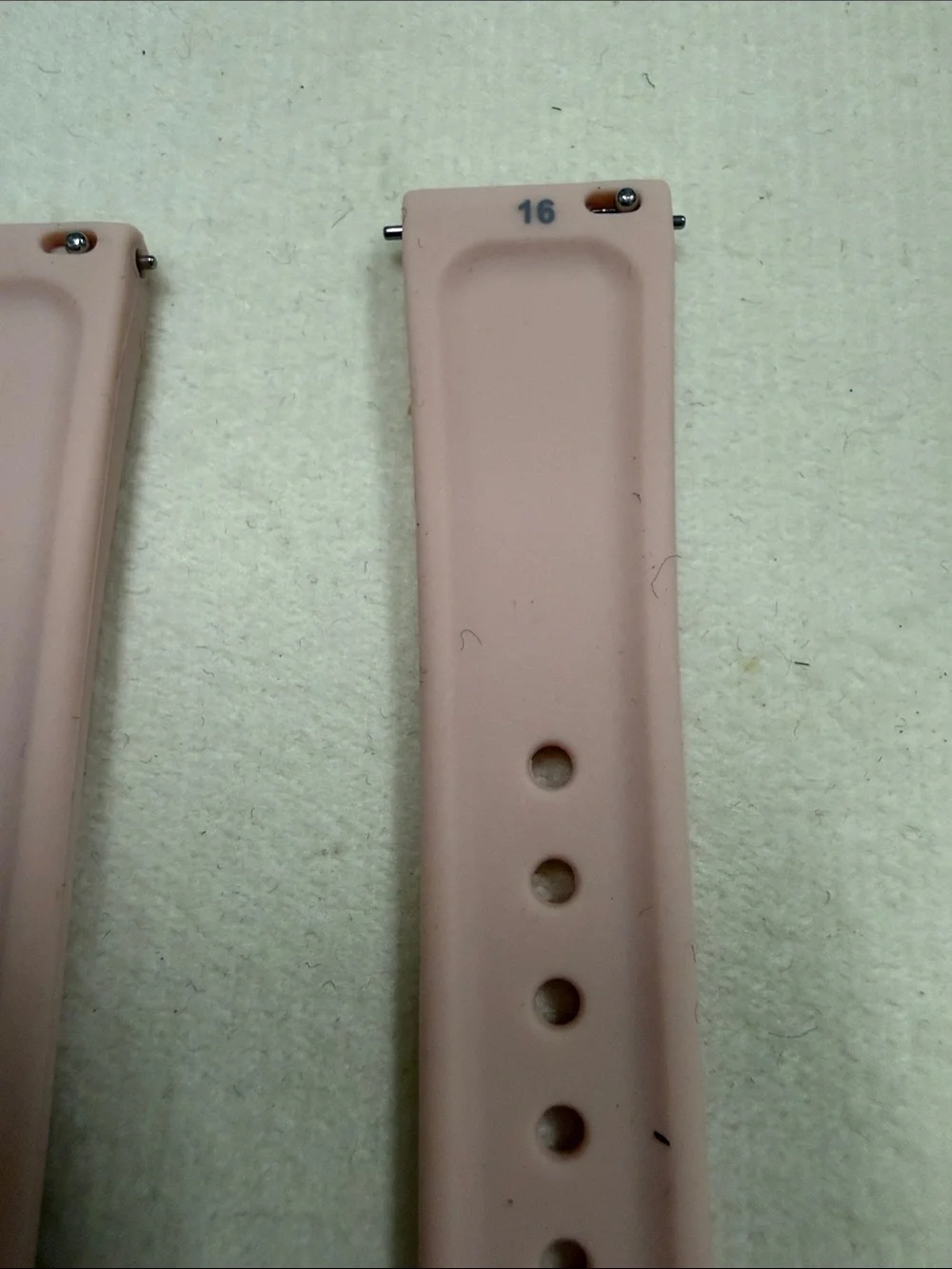 Fossil Pink Silicone Watch Strap with RoseGold Buckle 16mm